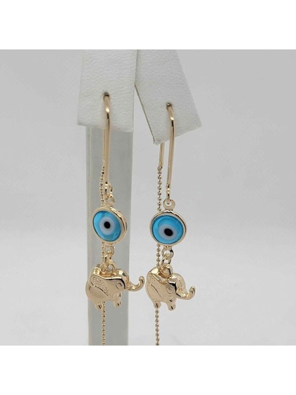 Bundle Brazilian 18k Gold Filled Evil Eye w/ Elephant Earrings